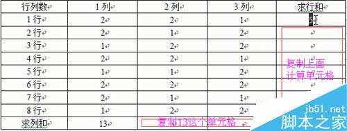 word2003中表格的计算与排序