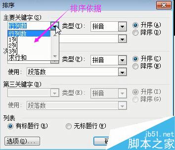 word2003中表格的计算与排序