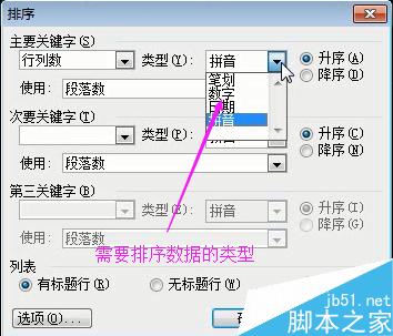 word2003中表格的计算与排序