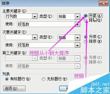 word2003中表格的计算与排序