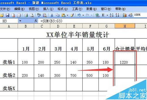 如何利用EXCEL表格求和，并且做成格式化的表格