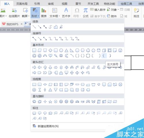 WPS中怎么用word画图形？