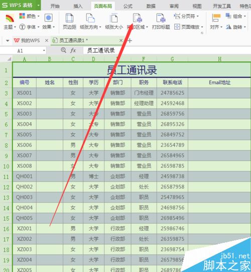 怎样在WPS中设置打印区域？