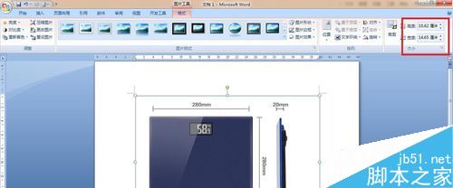 word插入图片后如何设置图片的尺寸