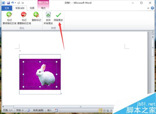 Word2010删除图片背景实现局部提取怎么做