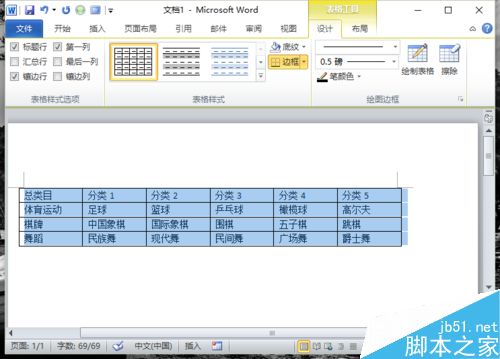 Word2010中的文本如何转换为表格