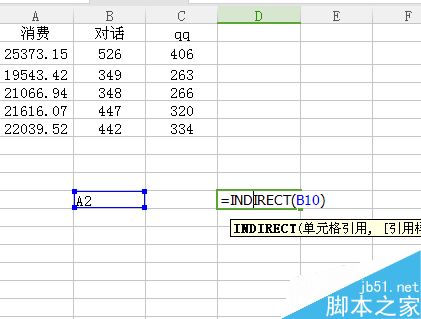 Indirect函数在excel表格中的使用