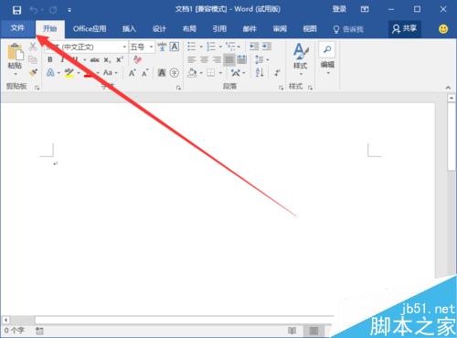 Word2016中添加开发工具选项卡到界面显示的方法