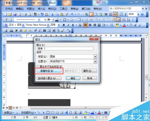 word2003如何为图片自动编号