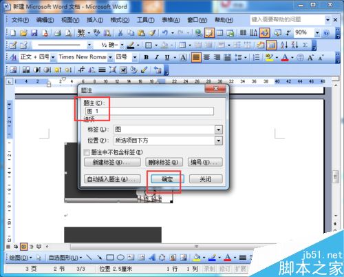 word2003如何为图片自动编号