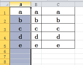 excel2010如何调整列宽让各列宽度相等