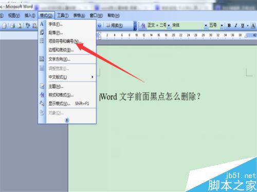 word文字前面的黑点怎么设置？