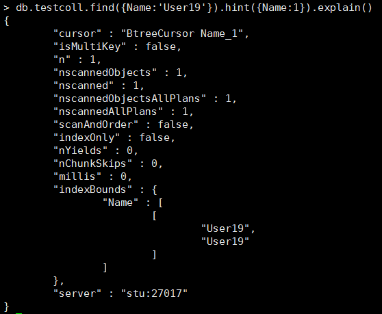 mongodb数据库中索引index详解