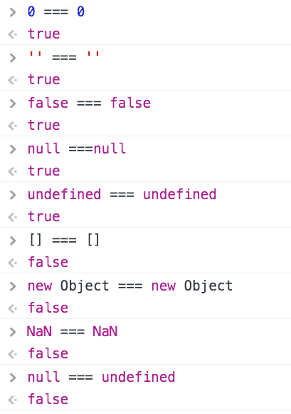 JavaScript中三个等号和两个等号你了解多少