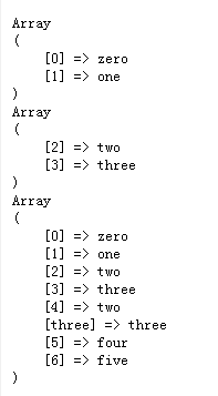 PHP实现对数组简单求交集,差集,并集功能示例