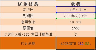 excel表格中Accrintm函数使用教程