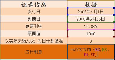 excel表格中Accrintm函数使用教程