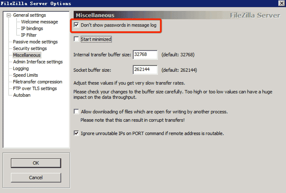 FileZilla FTP Server 安全加固图文教程