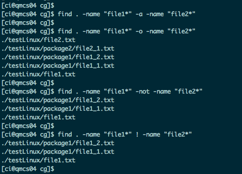 Linux 命令find之查找文件的示例