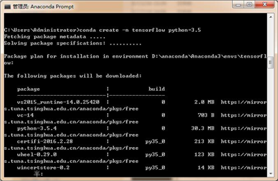windows环境下tensorflow安装过程详解
