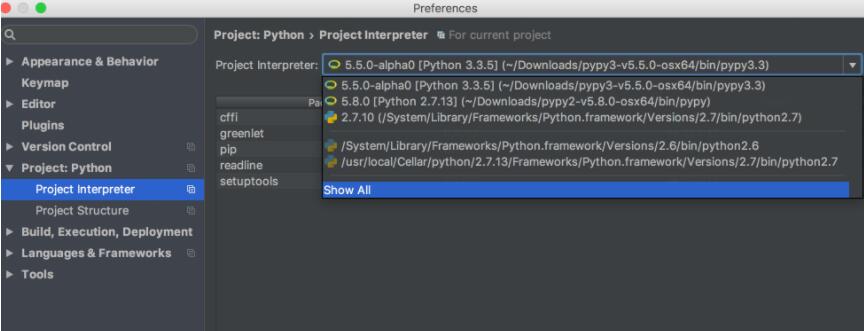 PyCharm PyPy解释器的配置