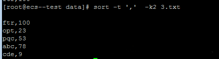 Linux,文本处理命令,sort