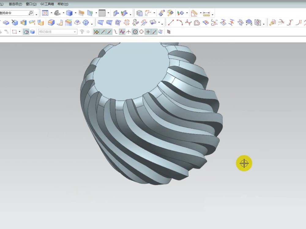 UG怎么创建切菠萝条纹? ug建模去皮菠萝模型