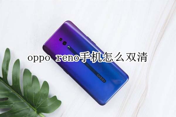 oppo reno手机如何实现双清?
