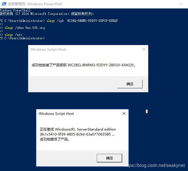Windows Server 2016 Standard Key激活密钥序