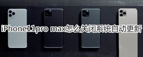 iPhone11pro max如何关闭系统自动更新?