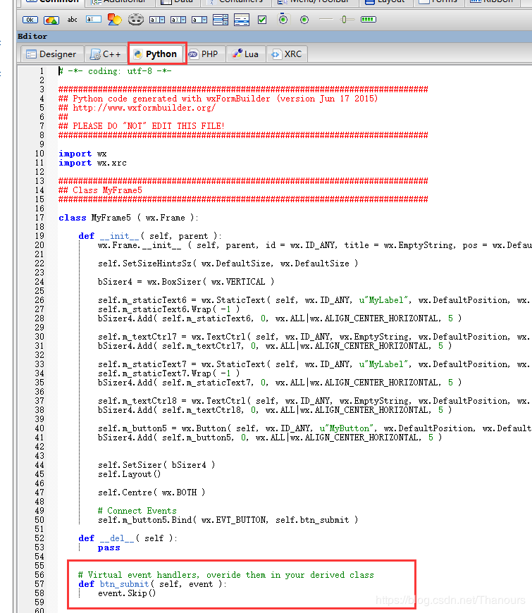 wxFormBuilder python图形界面设计工具安装与