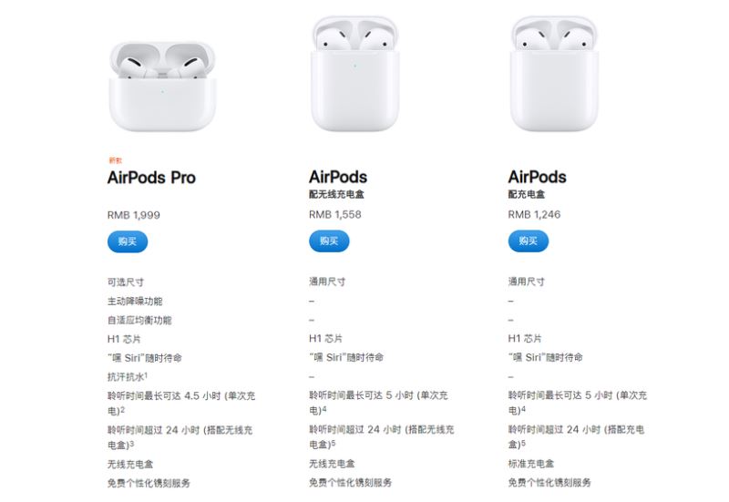 AirPods Pro和AirPods2有什么差别（AirPods Pro和AirPods2五点区别详解）
