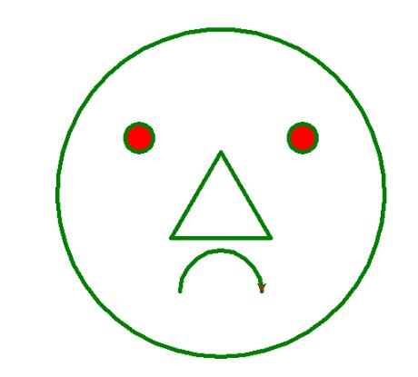 python 利用turtle库绘制笑脸和哭脸的例子