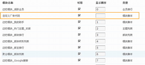 如何在Discuz!7.0的边栏添加广告