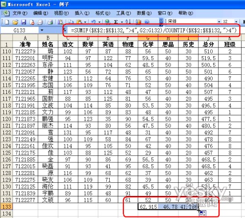 Excel中用SUMIF函数实现按指定条件求平均值_脚本之家转载