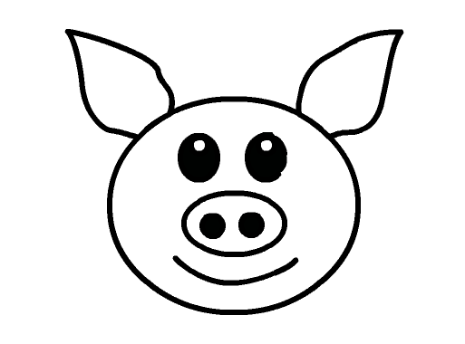 flash怎么画简笔画效果的猪头? flash猪头的画法