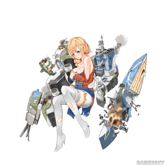 战舰少女r罗德尼大破立绘