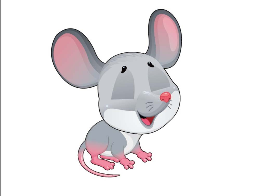 ai怎么设计可爱的Q版老鼠动画角色?