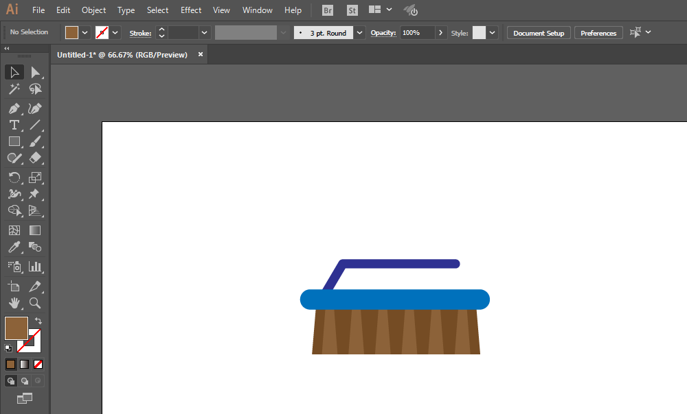 ai怎么画刷子图标? ai设计衣服刷标志的教程