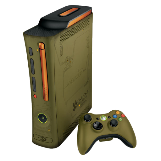 XBOX360绿色军用风格主机和手柄
