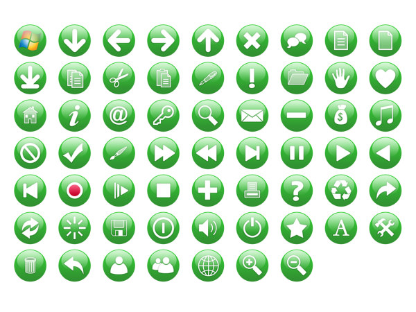 绿色水晶圆形常用图标透明png